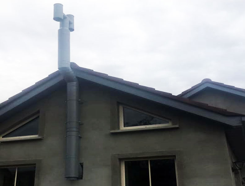 Twin wall flue installation